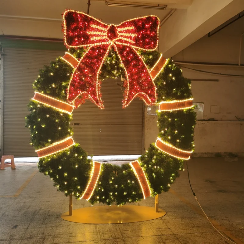 

Custom. Warm White decoration LED fairy light 3D motif wreath