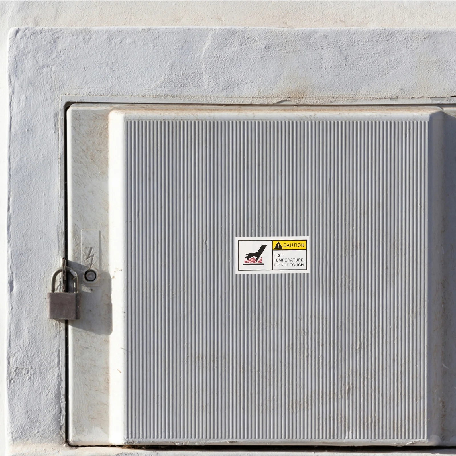 10 قطعة ملصقات تحذير درجة الحرارة العالية سطح ساخن لا تلمس تسميات السلامة لآلات السيارات المبرد باب علامات الحذر