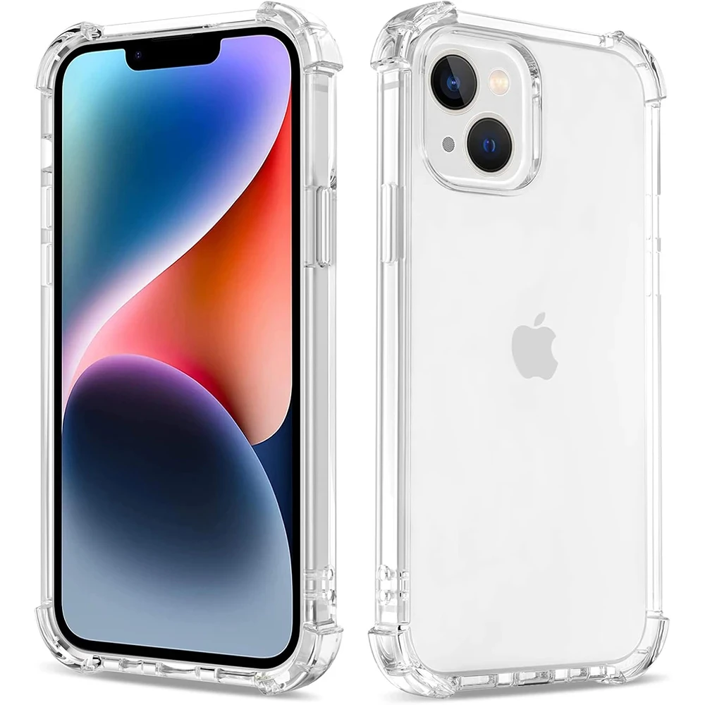 Wstrząsoodporne etui na iPhone\'a 16 15 14 13 12 11 Pro Max Ultra cienkie silikonowe miękkie przezroczyste etui na Apple 13 12 Mini 15 14 Plus Cover