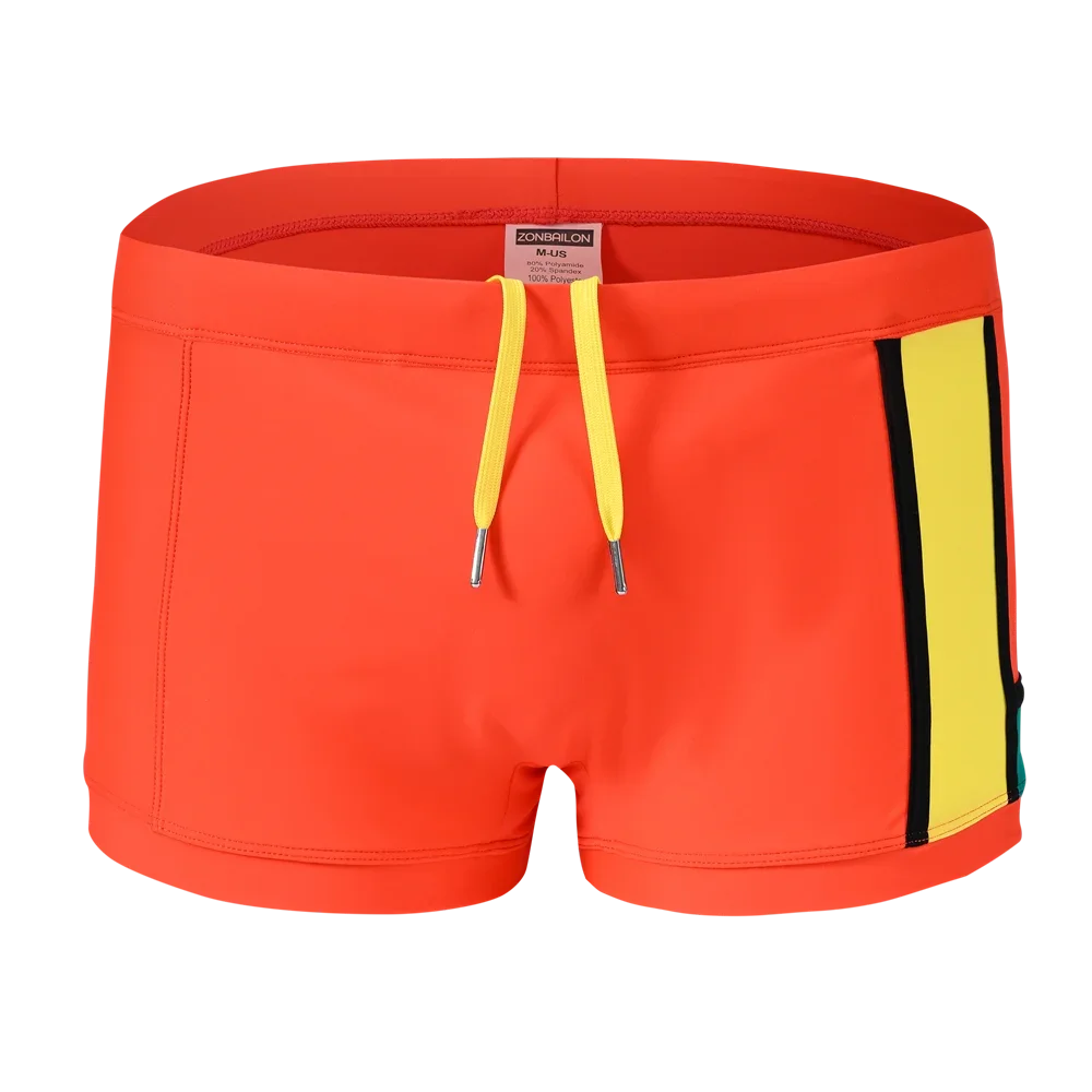 Jinshi Men‘s Swimming Boxers Big Pouch Briefs Sexy Trunks Swimwear for Men Swim Boxers