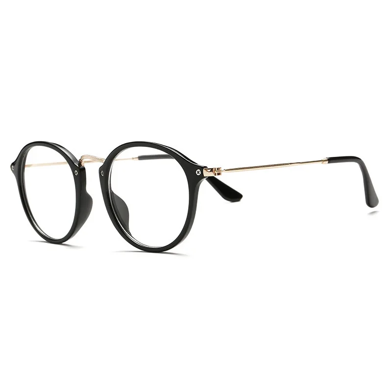 New Round Trendy Unisex Anti-radiation Spectacle Frames Women Vintage Style Men Popular Metal Clear Lens Anti-blue Glasses Frame