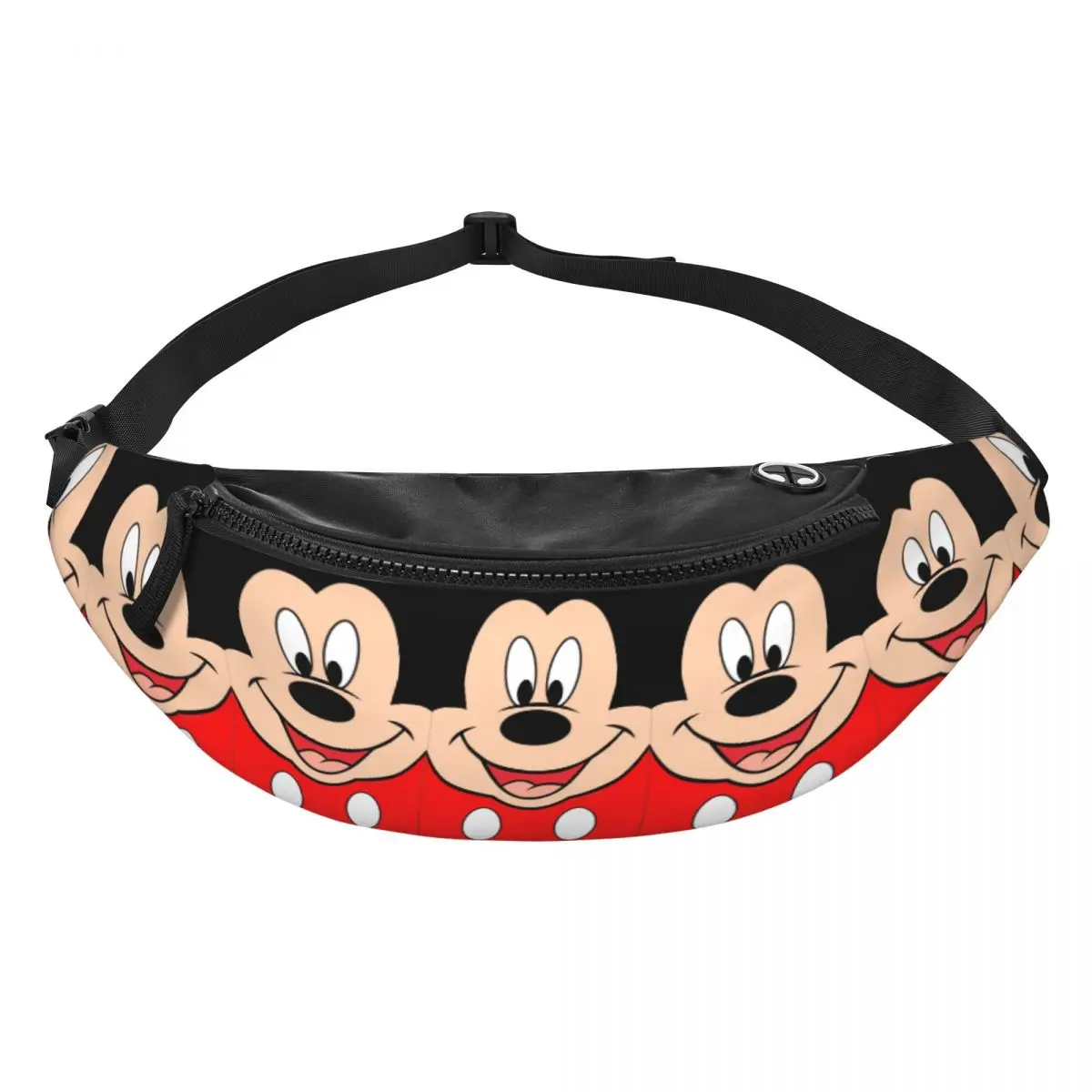 

Поясная сумка-бананка с Микки Маусом в стиле аниме для мужчин и женщин, модная мультяшная сумка через плечо для велоспорта, кемпинга, телефона и денег