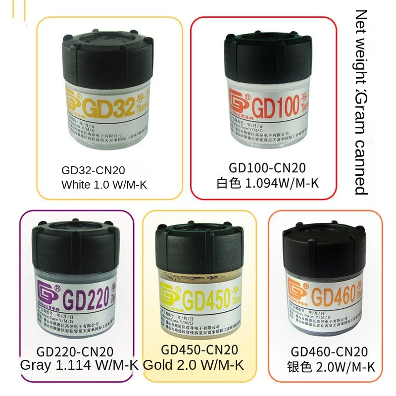 Pasta de grasa conductora térmica, disipador térmico de yeso de silicona para procesador de CPU BR7, 20/25/30g, envío directo