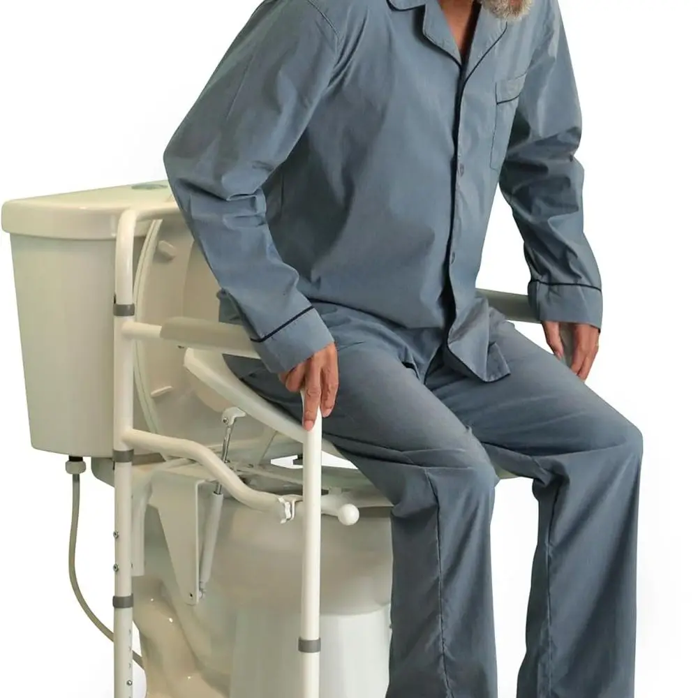 كرسي رفع المرحاض S3 المعتمد من إدارة FDA: يدعم ما يصل إلى 350 رطلًا، وتعديل سهل الارتفاع، ويقلل من مخاطر السقوط، وإعداد لمدة دقيقة واحدة