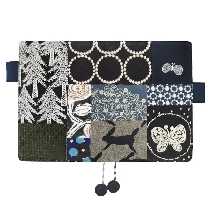 A5 A6 Handmade Book Jacket, Embroidered Notebook Cover, Patchwork Ledger, Diary Ledger, Loose Leaf Book Cover，Gift For Friend