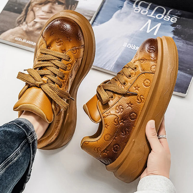 

Pu Leather Comfortable Four Seasons Breathable Mens Shoes 2025 Autumn Men Casual Shoes Fashion Anti Slip Wear Resistant Footwear