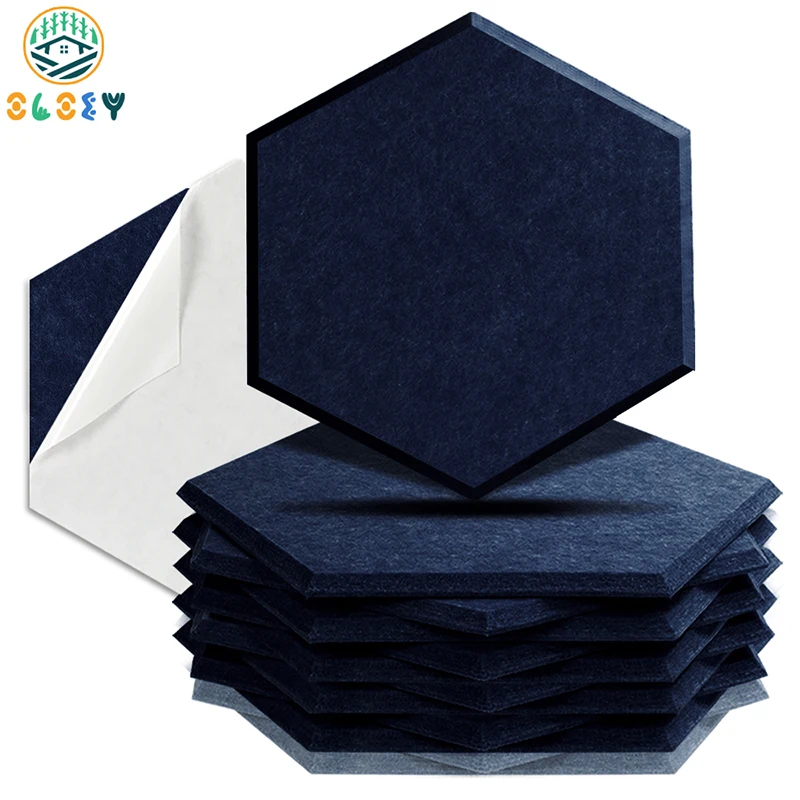 

OLOEY Acoust Insulation 10 Pcs Home Sound Absorbing Panels Noise Isolation Acoustic Absorption Material Self-adhesive Panels