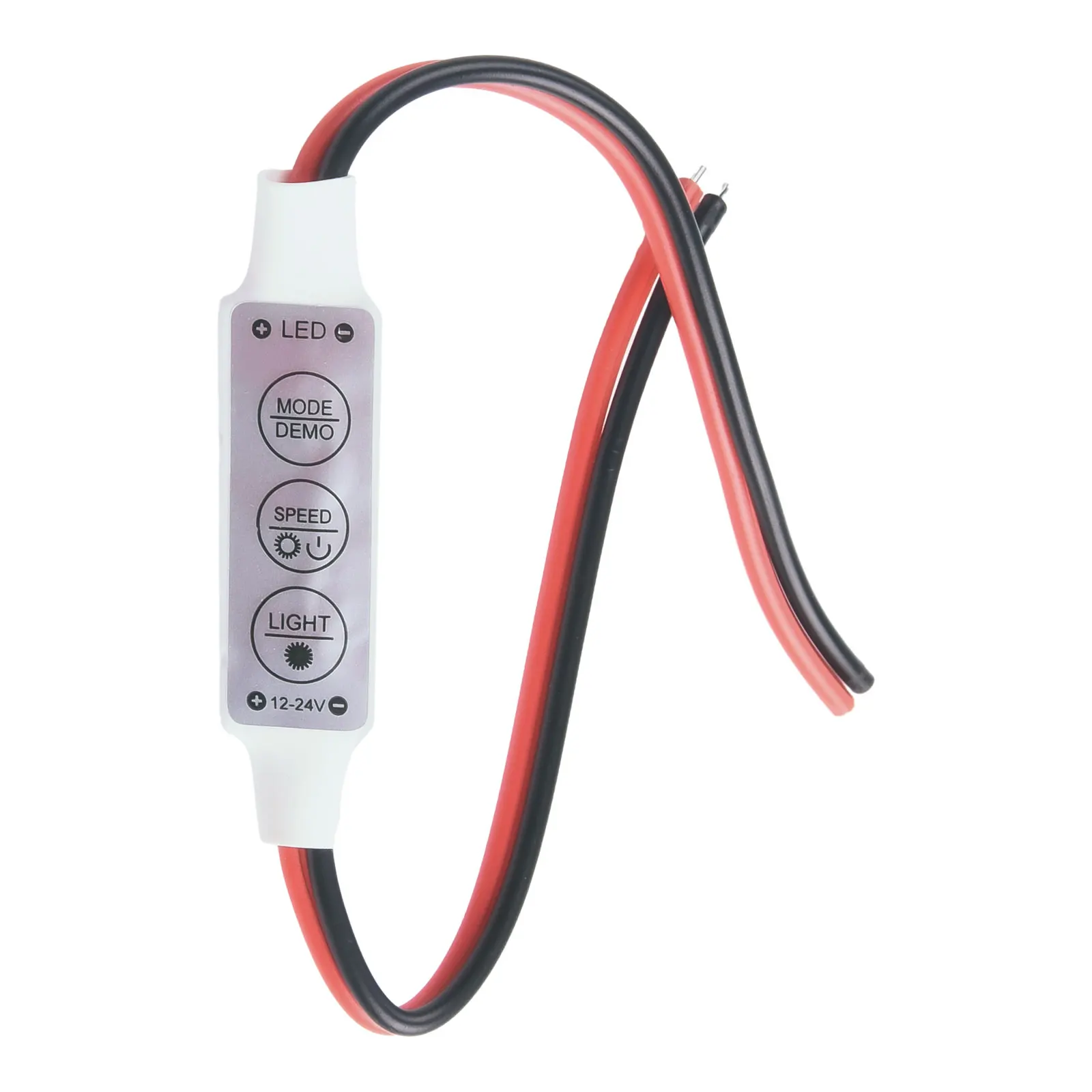 Simple 12V Dimmer Unit for 3528 5050 5630 LED Strip Lighting Systems with Manual Button Control and Power Memory