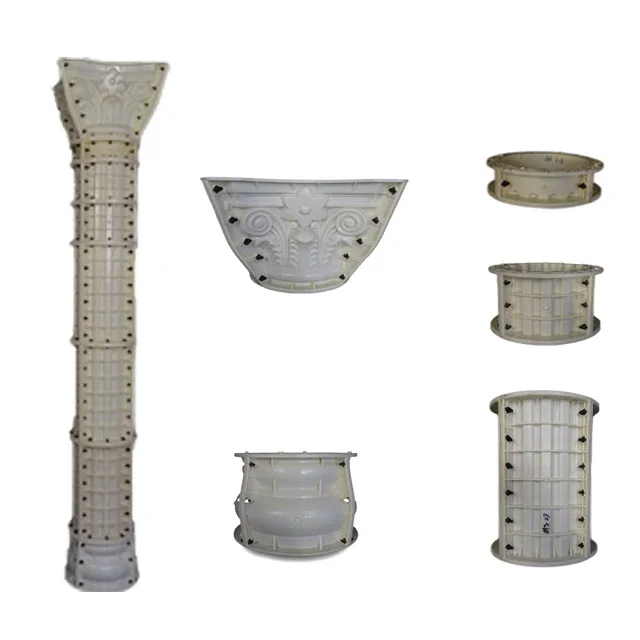 20cm-50cm Diameter ABS Plastic Pillar Concrete Mold and Roman Column for Sale