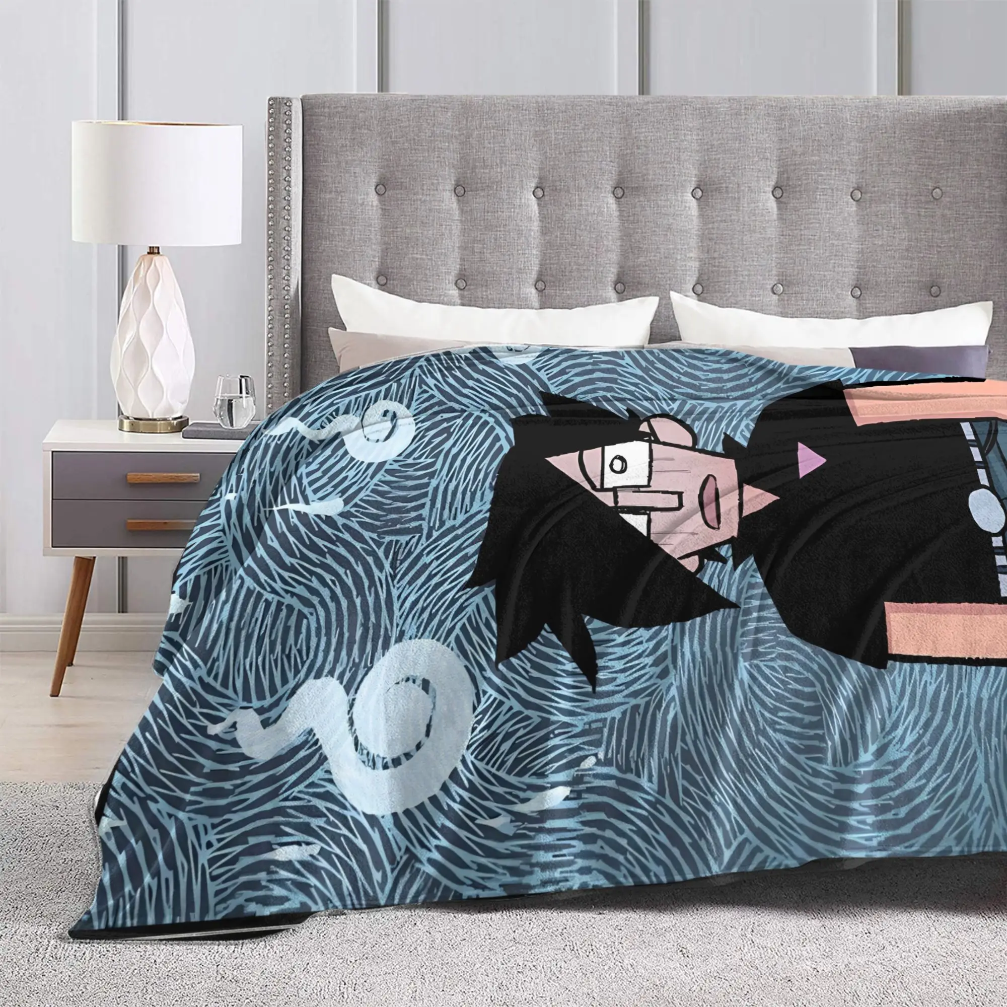 Super Warm BlanketsGirls Boys Airplane Travel Scott Pilgrim Sad Portrait Throw Blanket For Home Decor Fluffy Sofa Bed Cover