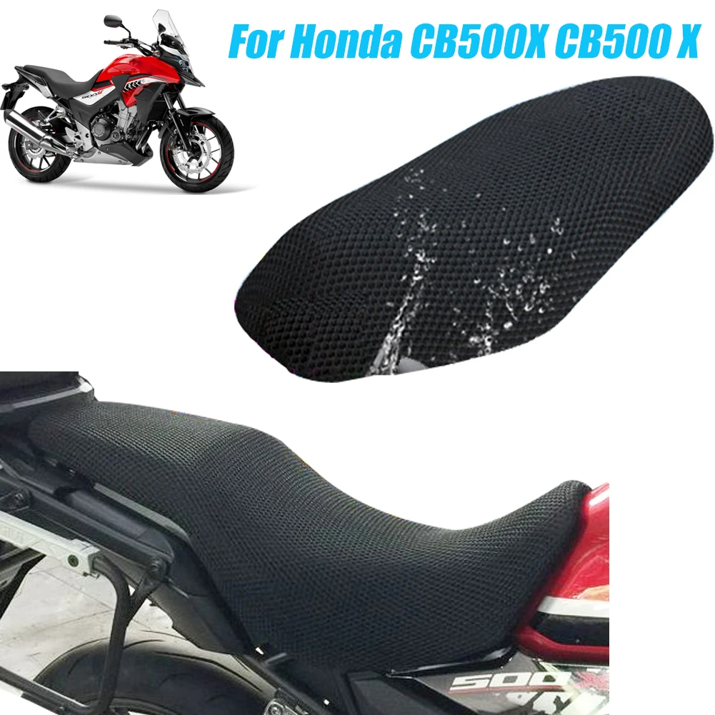 Motorcycle 3D Breathable Protecting Cushion Seat Cover For Honda CB500X CB500 X CB400X ​Nylon Fabric Saddle Seat Cover