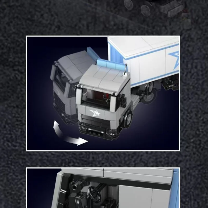 Mold King 24070 Mini World Cool Brick House Container Truck Kinderspeelgoed Educatief beeldje Bouwstenen Trendy speelgoedauto