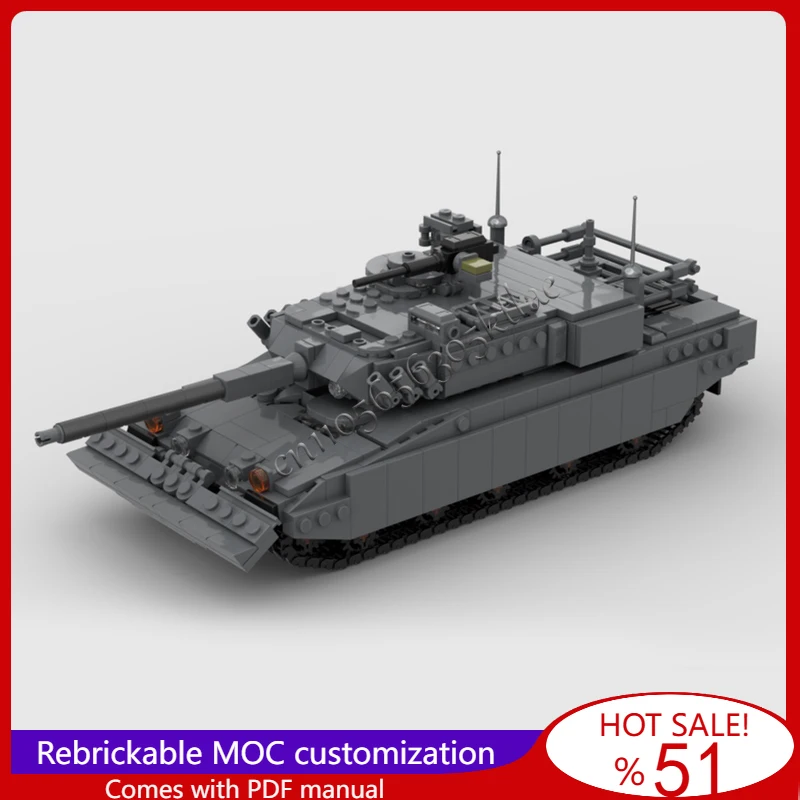

Hot 1181 Parts MOC Tkx Main Battle Tank Building Blocks Model DIY Set Assembled Educational Creative Children Toy Christmas Gift