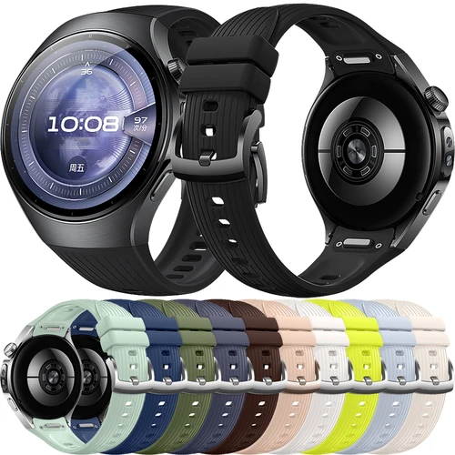 Correa de silicona suave Original para Huawei Smart Watch 5, correa de repuesto de 46mm para Huawei Watch 5, accesorios de correa de liberación rápida de 42mm