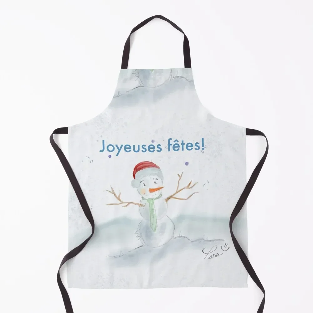 Digital Art, Joyeuses fêtes illustration fait par Pascale Breton une artiste Canadienne Apron Home Utensils painting Apron