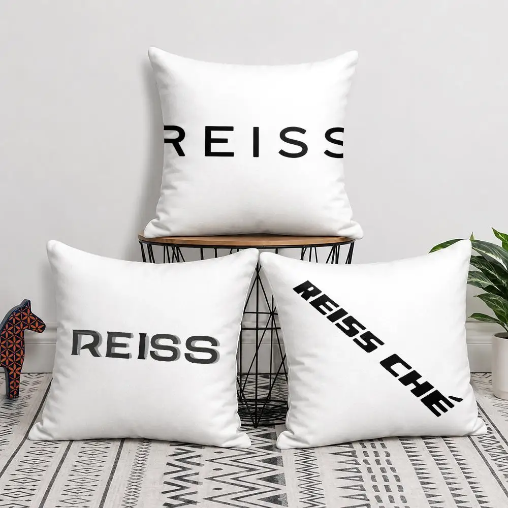 British Brand R-Reiss Cushion Cover Soft Short Plush Double-Sided Printing Home Decor Machine Washable Pillow Case Gift