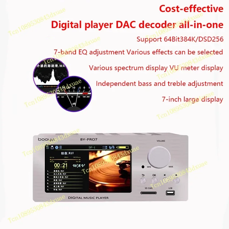 

Цифровой музыкальный плеер без потерь AK4493EQ ЦАП HIFI Аудиофильский музыкальный проигрыватель 64 бит 384 кГц декодирование без потерь беспроводной Bluetooth