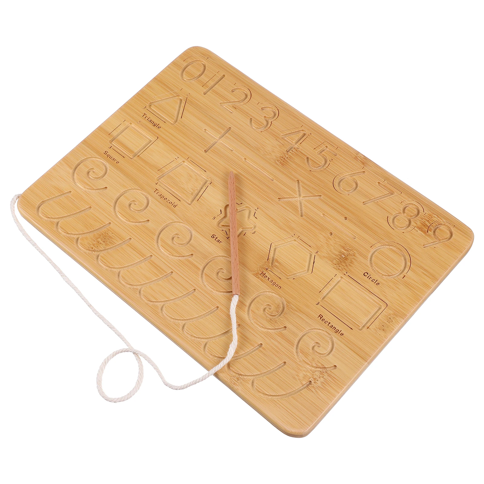 

Double Sided Wooden Alphabet Number Tracing Board Exercise Tool For Kids Hand Eye Coordination Learning With Pen Fine Motor