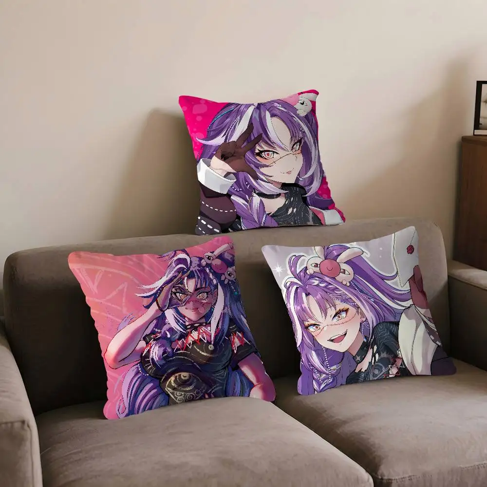 

Vshojo Vtuber Michi Office Cushion Pillowcase Car Cushion Cover45X45CM Lumbar Pillowcase Sofa Pillowcover