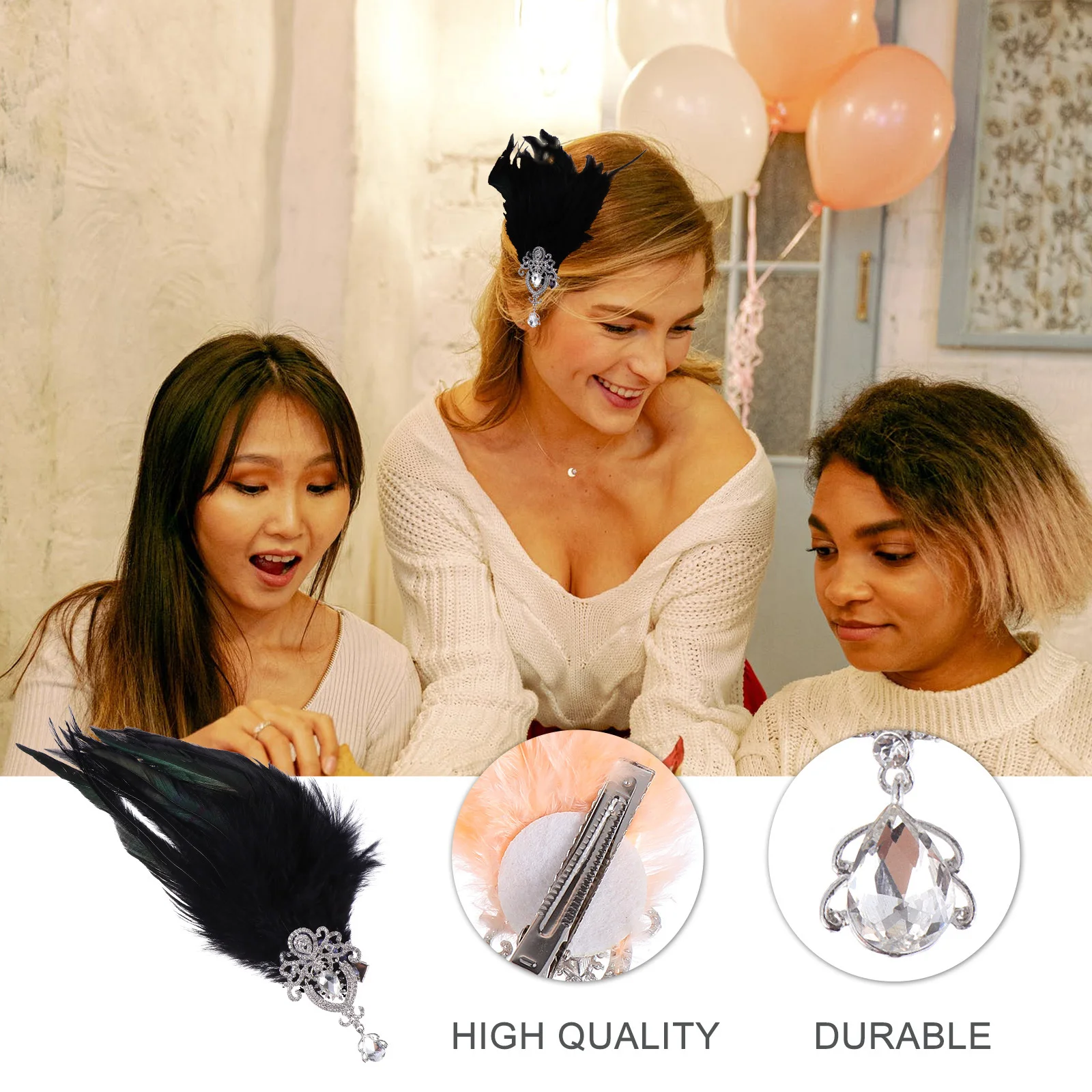 

Lightweight Crystal Headband Elastic Vintage Flapper Stage Party Rhinestone Hairband Accessory Headband