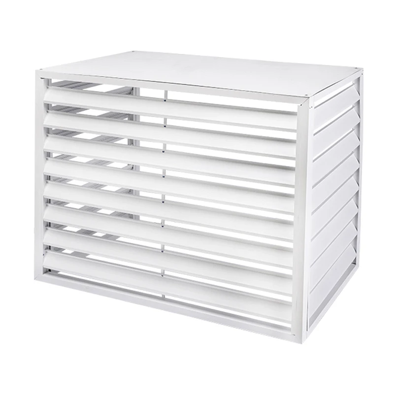 Aluminum alloy air conditioner external machine protective cover, shutter grille, rainproof and sunscreen, decorative beautifica