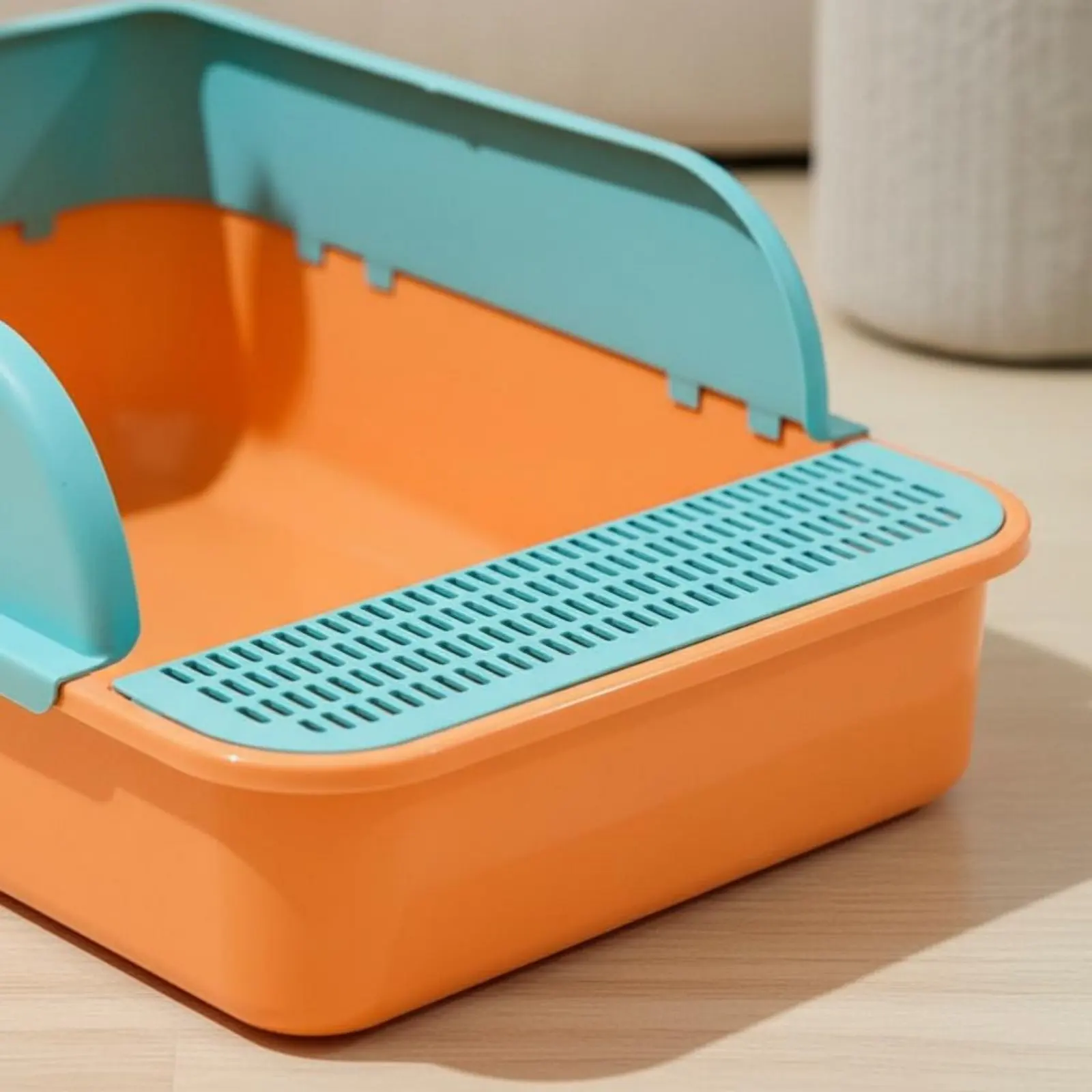 Arenero semicerrado antisalpicaduras para gatos - Lados altos - imagen 4