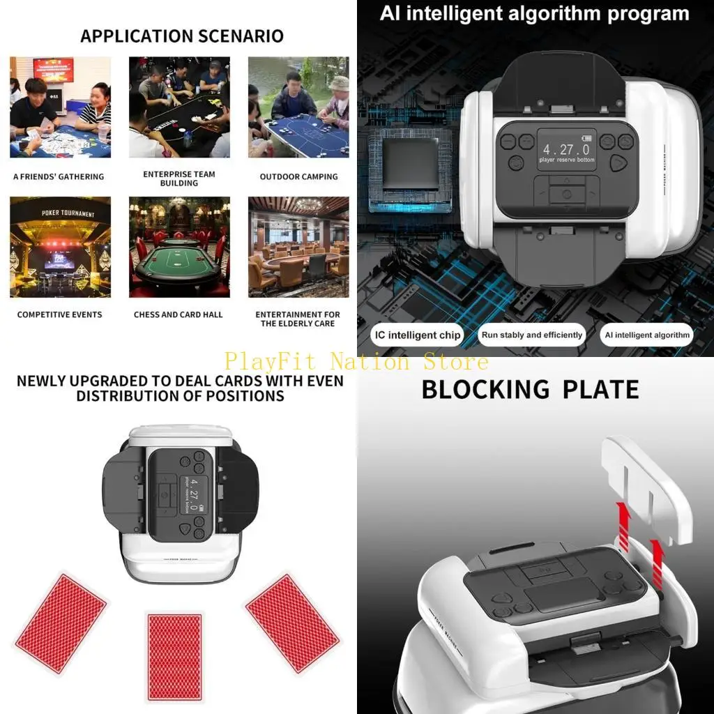 

242f 2-in-1-карты автоматические карты машина 360 градусов игровых карт Shuffler & Dealer