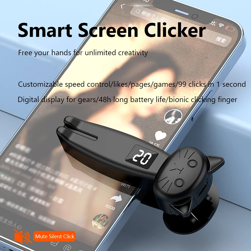 สำหรับ TikTok วิดีโอเซลฟี่พลิกบลูทูธควบคุมผ่านรีโมตเทอร์เนอร์พลิกหน้าแหวนปลายนิ้วตัวควบคุมการเรียกดูแกดเจ็ตสำหรับโทรศัพท์มือถือ
