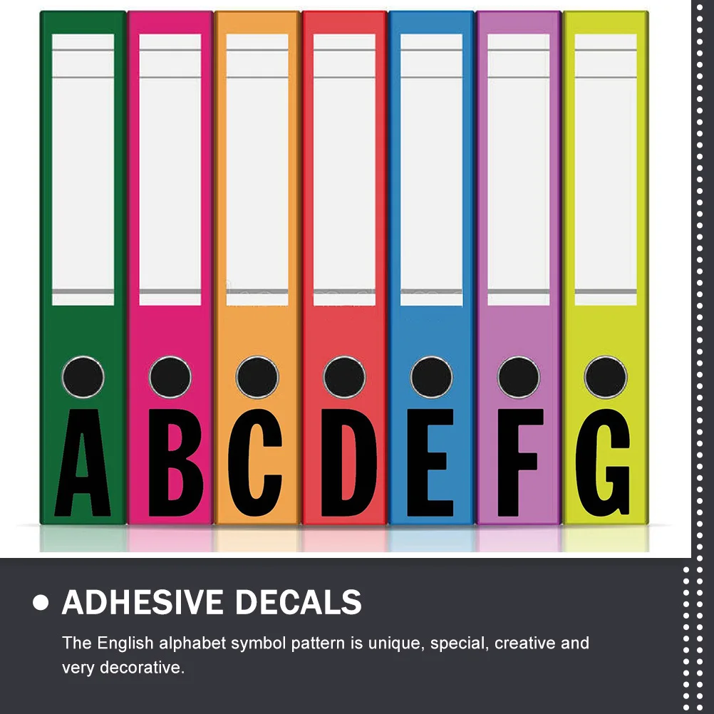 1 مجموعة مقاوم للماء ملصقات الأبجدية الأسود ذاتية اللصق الشارات Diy بها بنفسك المنزل مكتب الصالة الرياضية ديكور وضع العلامات مجلد رسالة مقاوم للماء