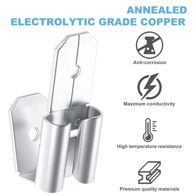 Dual Male Piggyback Spade Connectors, 3 Way Electrical Female Male Spade Crimp Terminals Assortment Kit