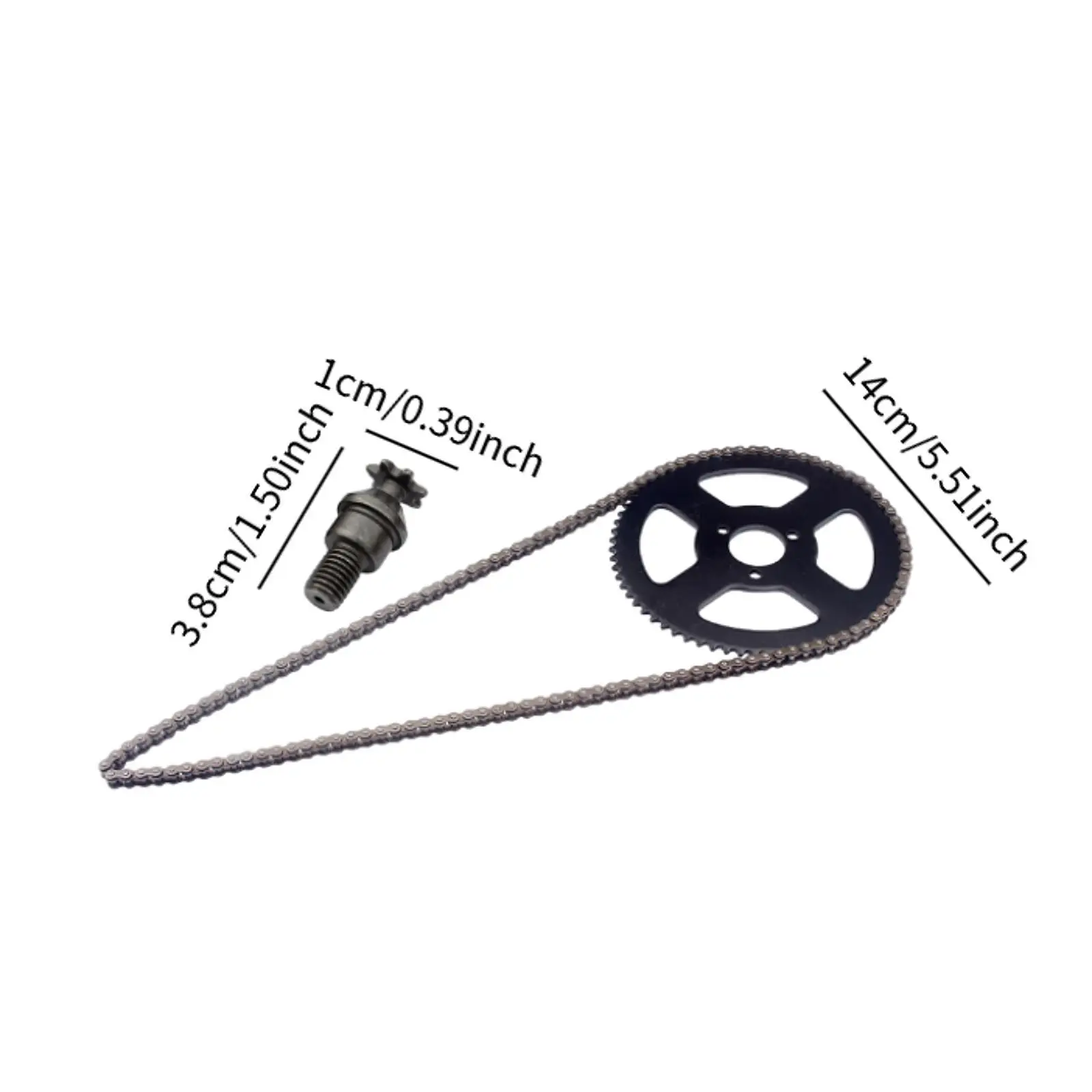 Front Sprocket with Chain Fine Workmanship Accessories 25H 136Links Chain for Minimoto ATV Quad Bikes Go Kart 4 Wheeler