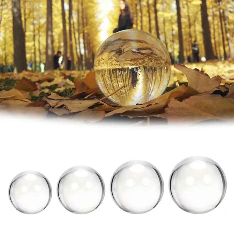 1pc Faux Crystal Glass Ball Divination Versatile Transparent Photography Props Fortune Telling Ball Crystal Sphere Ornament Gift