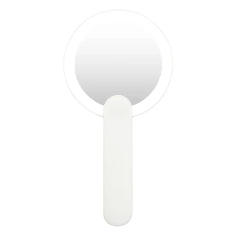 Hot selling makeup mirror handle makeup mirror LED makeup mirror USB with light small mirror portable touch up portable mirror