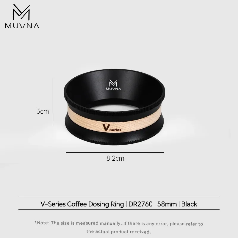 Muvna V-serie 58mm Koffiedistributeur Espresso WDT Distributie Portafilter Houder Doseerring Barista Gereedschap Cafe Accessoires