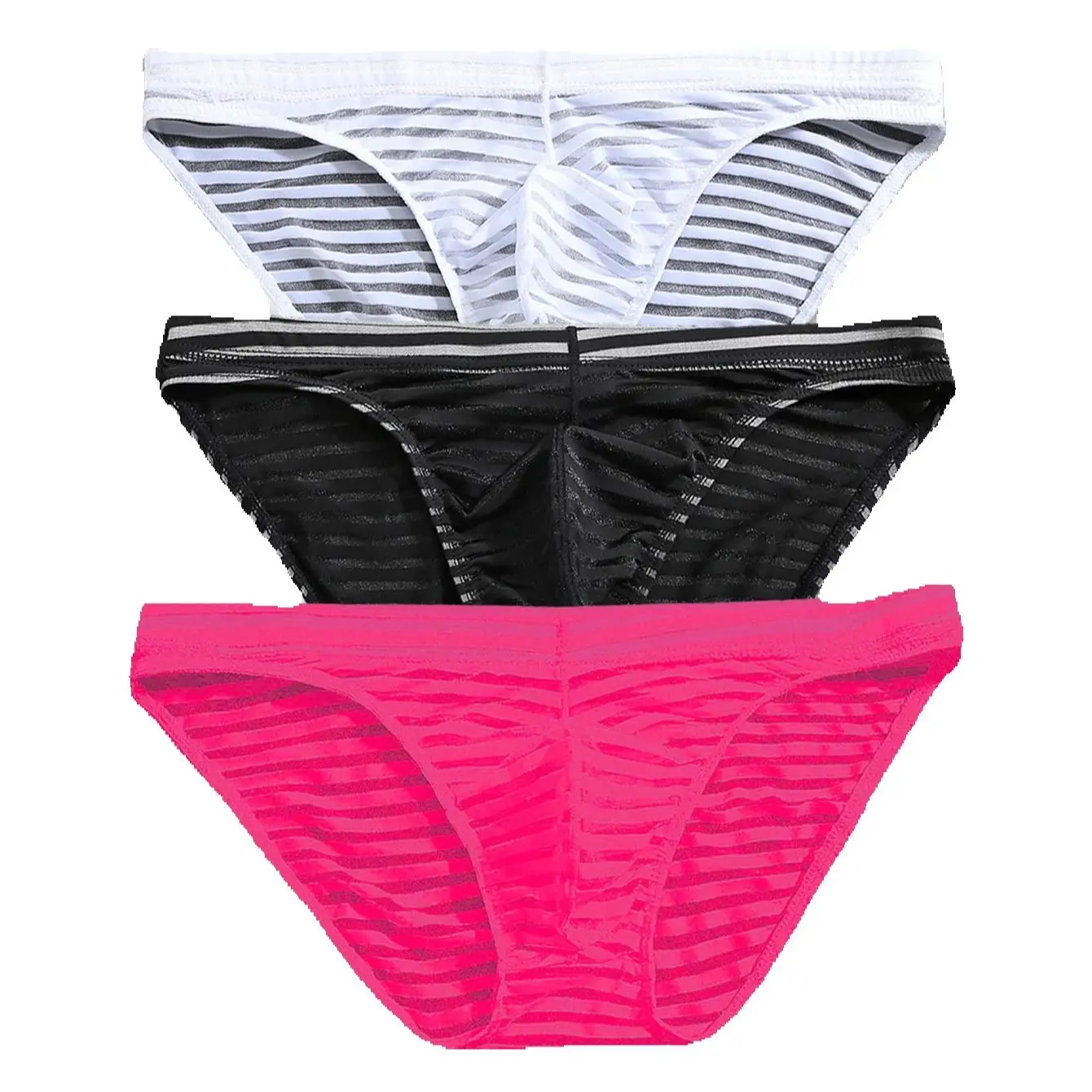 

3PCS Solid color low waist brief Bbreathable men's loose and comfortable simple and lightweight fashionable underwear