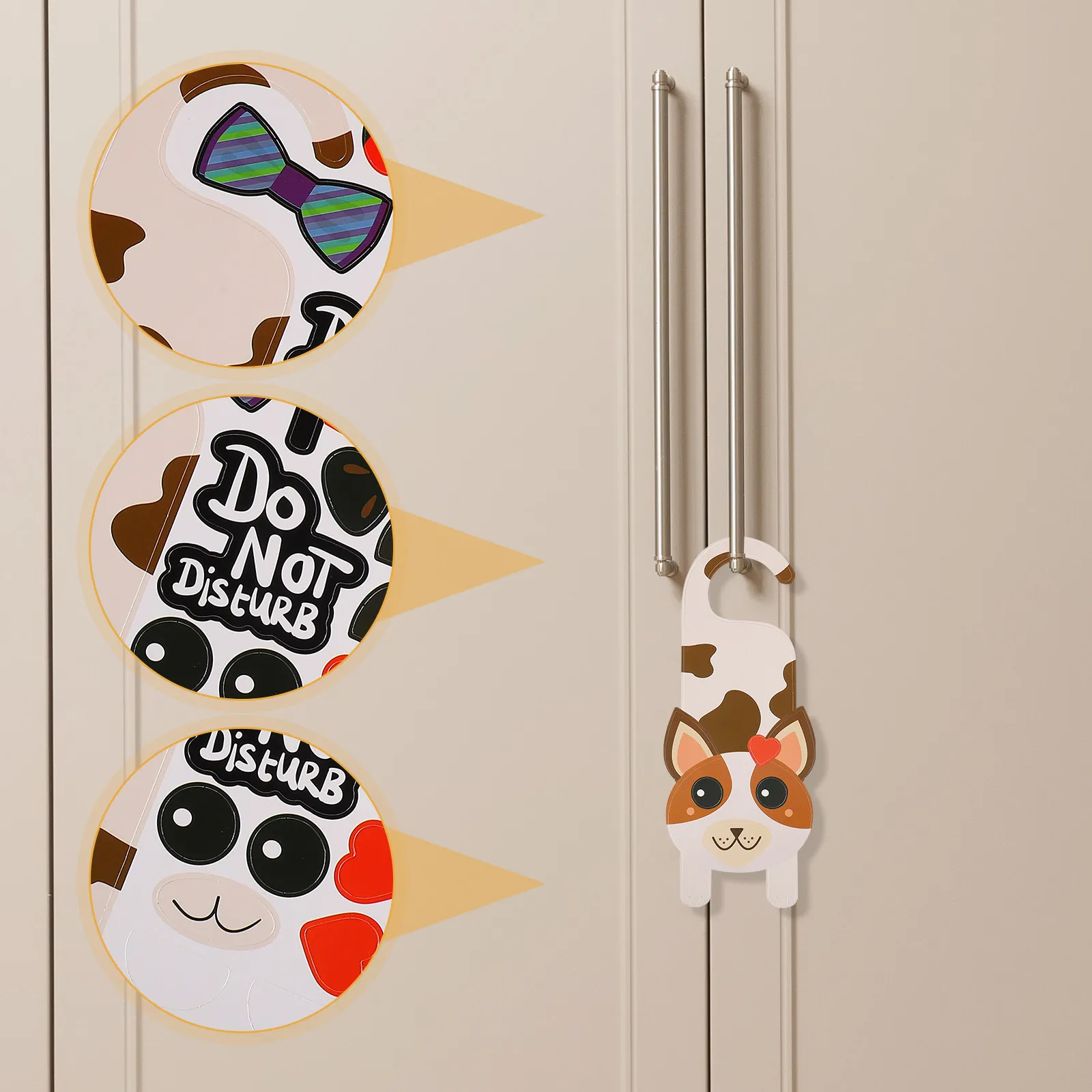 2pcs shaped Door Knob Signs H made Animal Shaped Knob Signs Paper DIY Kids Room Cartoon Hanging Decorative Tags