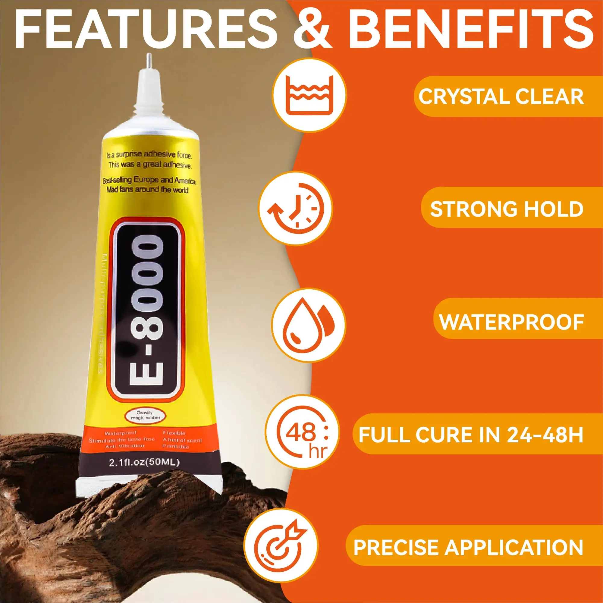 15ML 25ML 50ML 110ML SUXUN Colle Transparente Contact Téléphone Réparation Adhésif Verre Plastique Universel DIY Colle E-8000