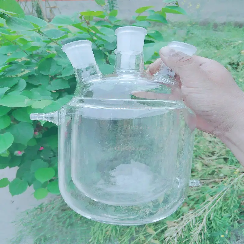 Glass three-jacketed reaction flask, double-layer reactor 100/250/500/1000/2000/3000ml