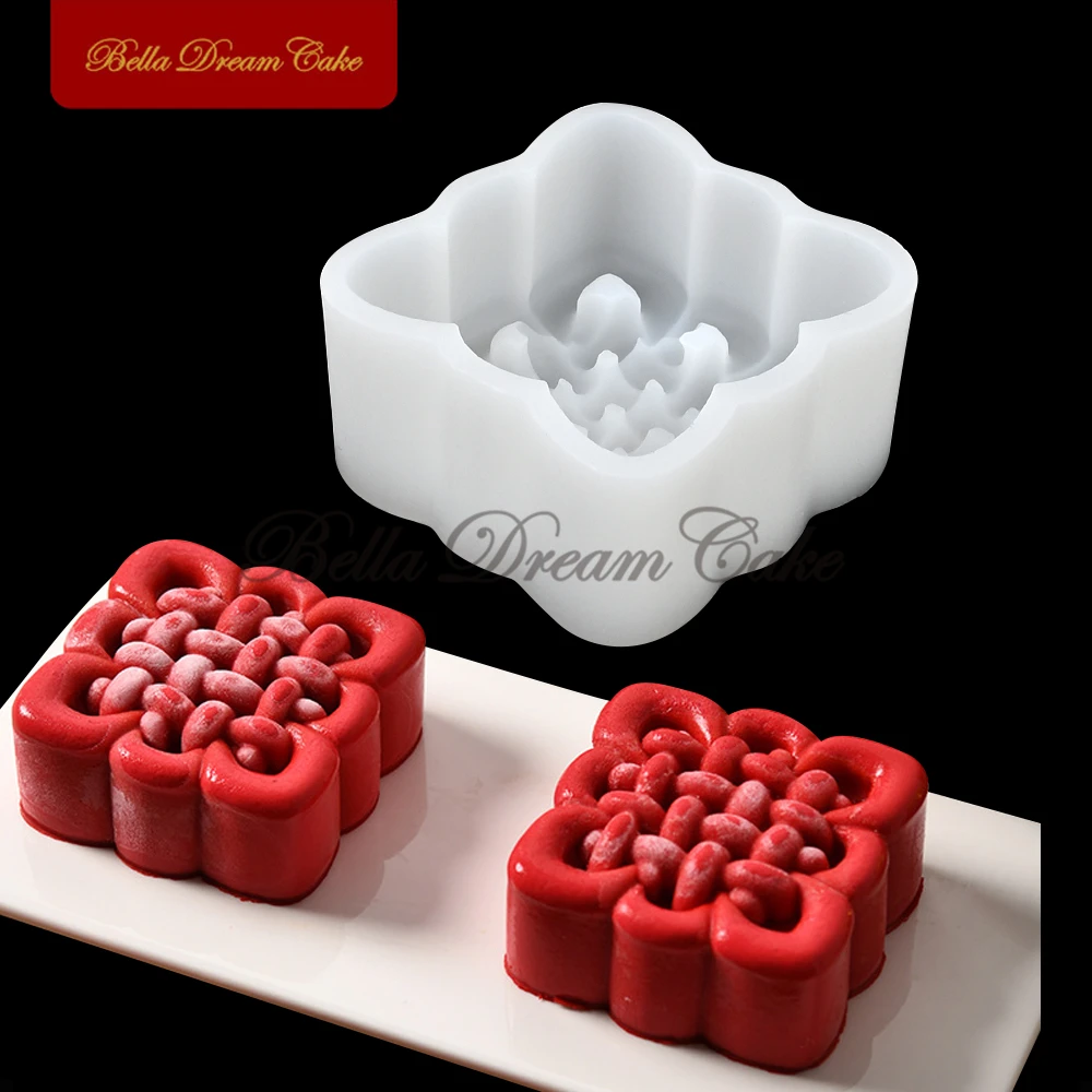 Chinese Knot Design Pudding Silicone Mold 3D Fondant Chocolate Mould DIY Dessert Mousse Molds Cake Decorating Tools Bakeware