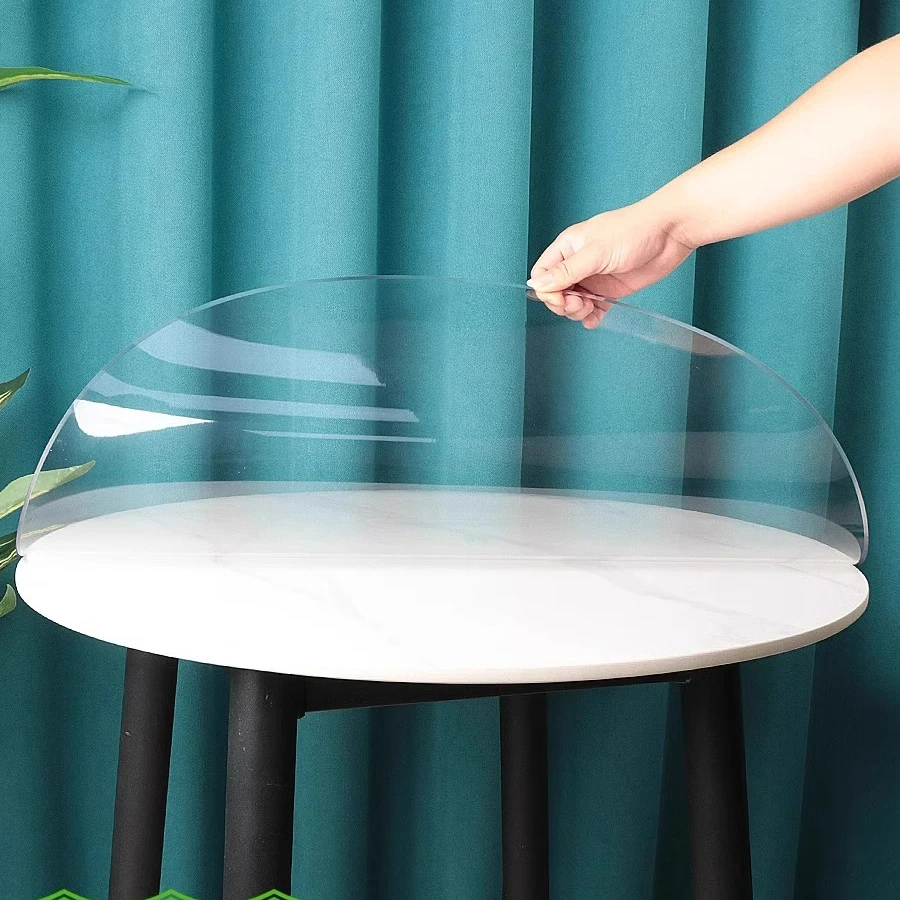 1 Stück 90 cm runde PVC-Tischmatte, Möbelschutz, wasserdicht, hitzebeständig, kratzfest, Schreibtischunterlage, Küchentischschutz