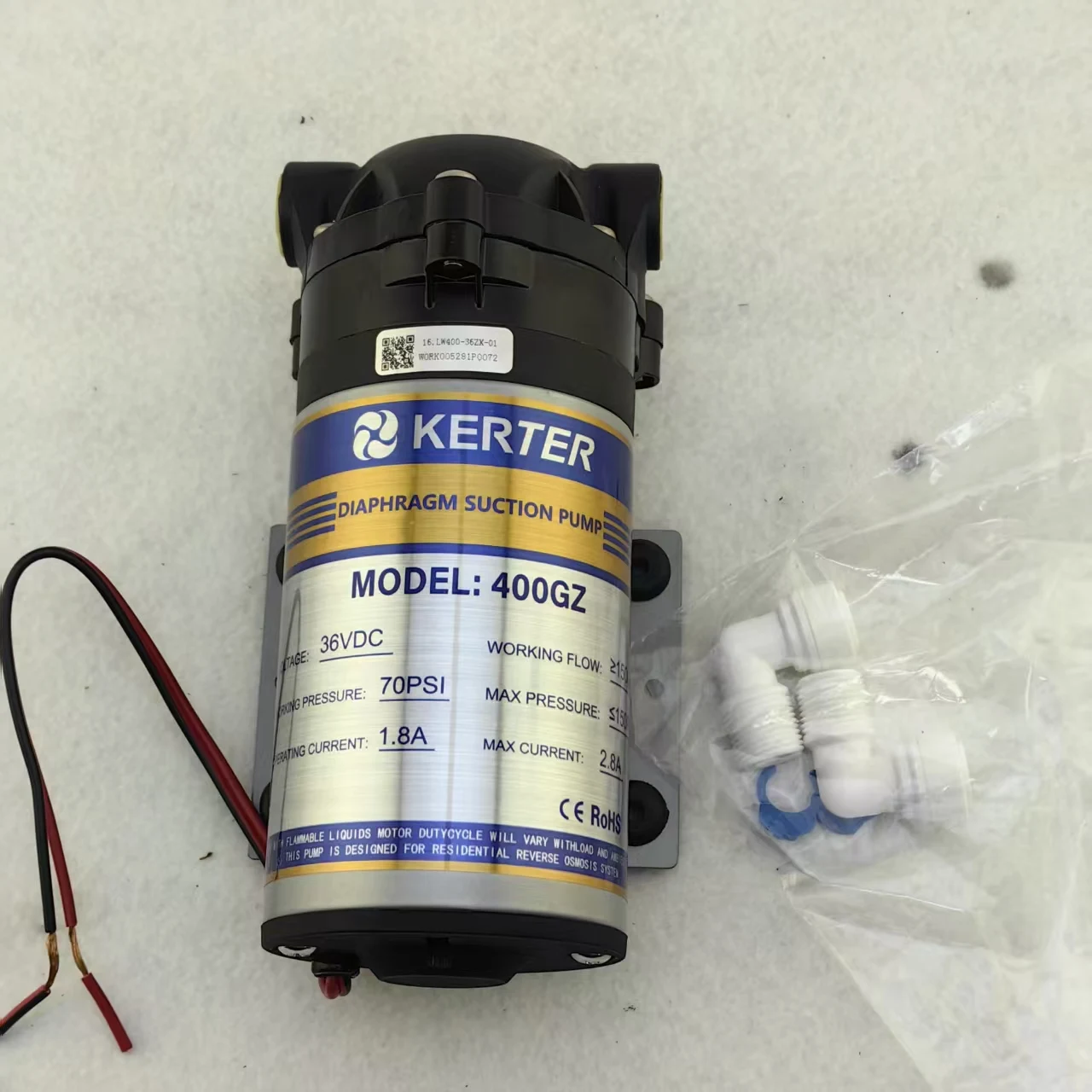 Nuotrilin 36v 400gpd 500gpd 800gpd RO Booster water Pump for Reverse Osmosis System Pressure Increase G3/8 port
