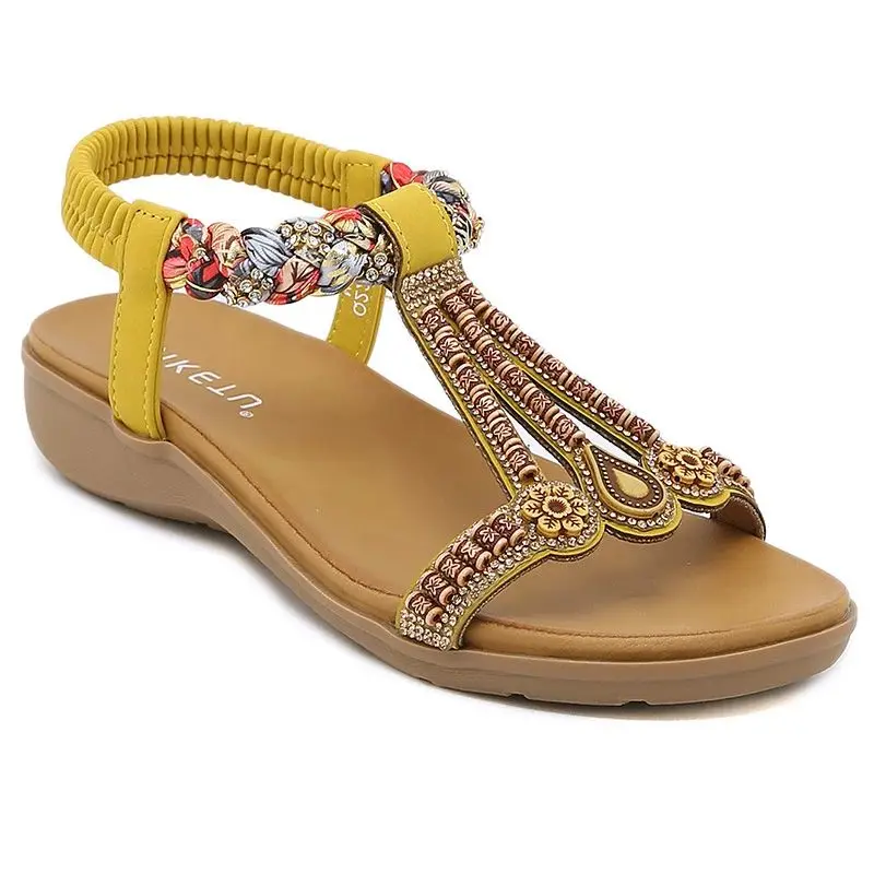 2025 Summer New Versatile Fashion Trend Women's Sandals Elastic Band Lightweight Comfortable Sandals Breathable Ethnic Style view 6