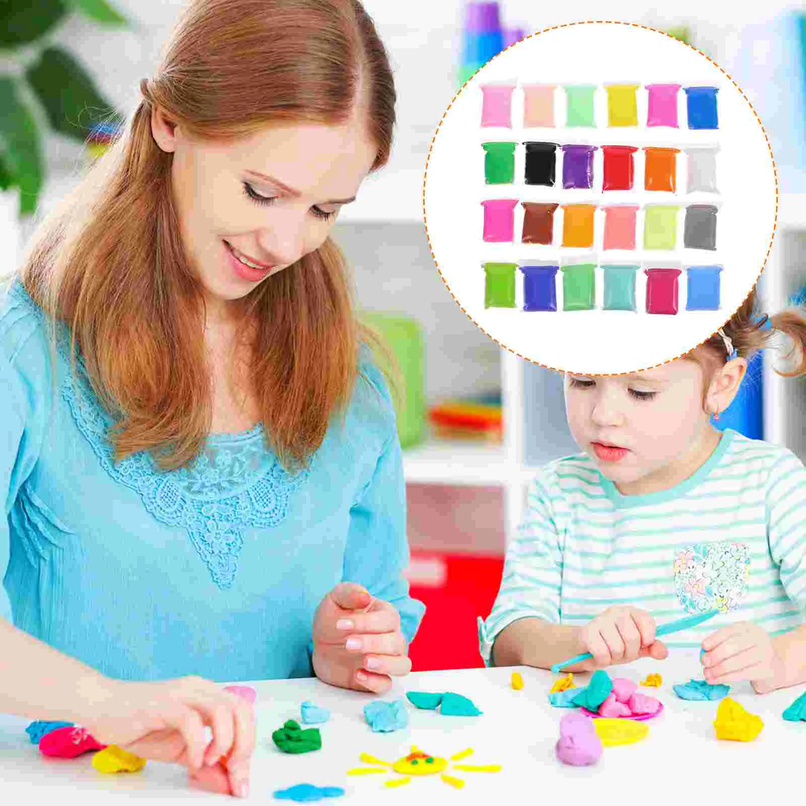 

24 Packs Colored Clay Modeling For Toddler Kid Playthings Crafts Kids Toys Plastic DIY Kit Colorful Polymer Child