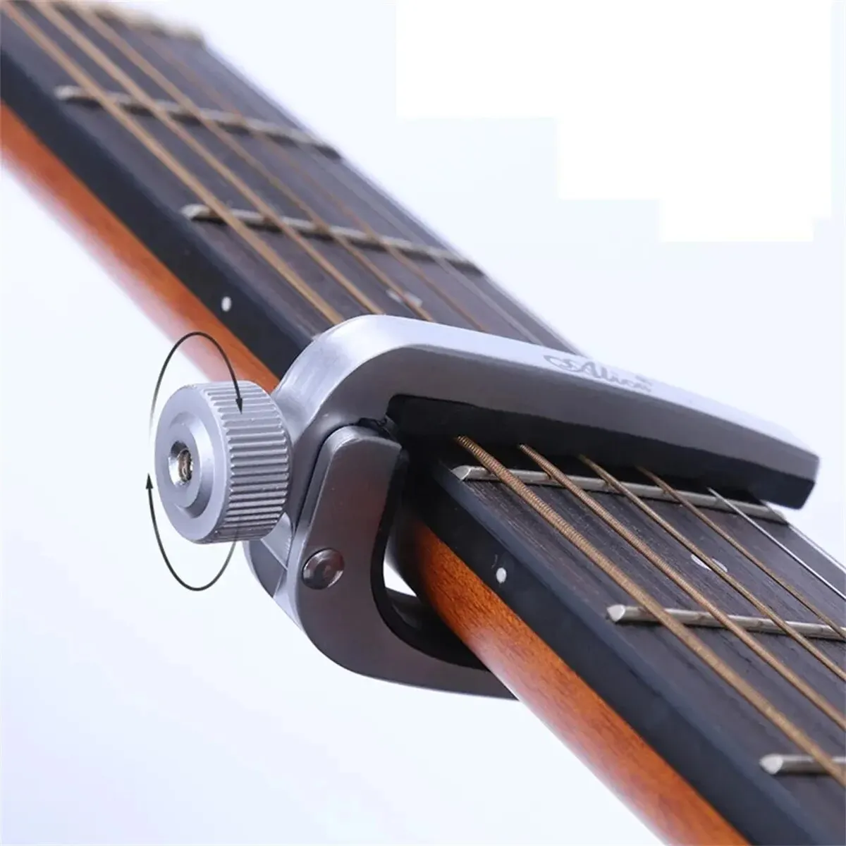 Alice Guitar Capo Adjustable Roller Metal Perfect Quick Change Tune for Electric Acoustic Guitar, Bass, Violin, and Ukulele