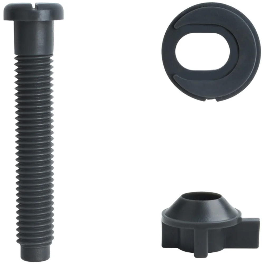 Standard Toilet Seat Screw Set with Plastic Hinge Bolts for Use on For American Style Toilets and Typical Mounting Frames