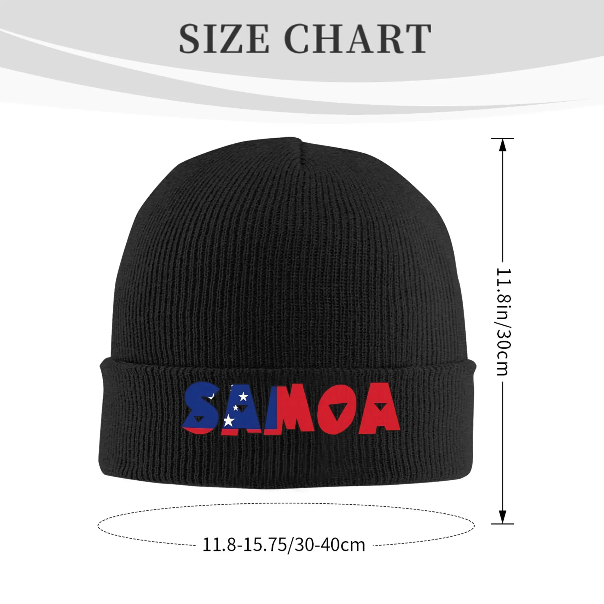 Samoa  Bonnet Hats  Beanie Hats Autumn Design Knit Hat Trendy Unisex Adult Outdoor Thermal Elastic Cap