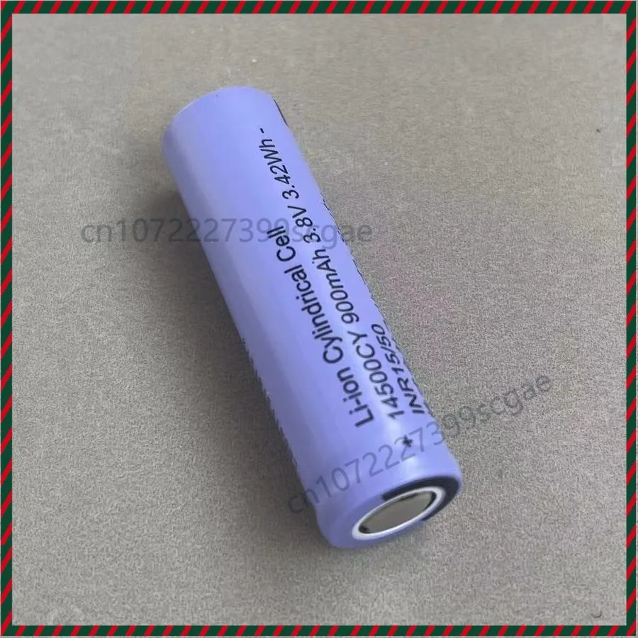 6pcs 14500CY 3.8V 900mAh Flat Top Solderable Lithium Rechargeable Battery