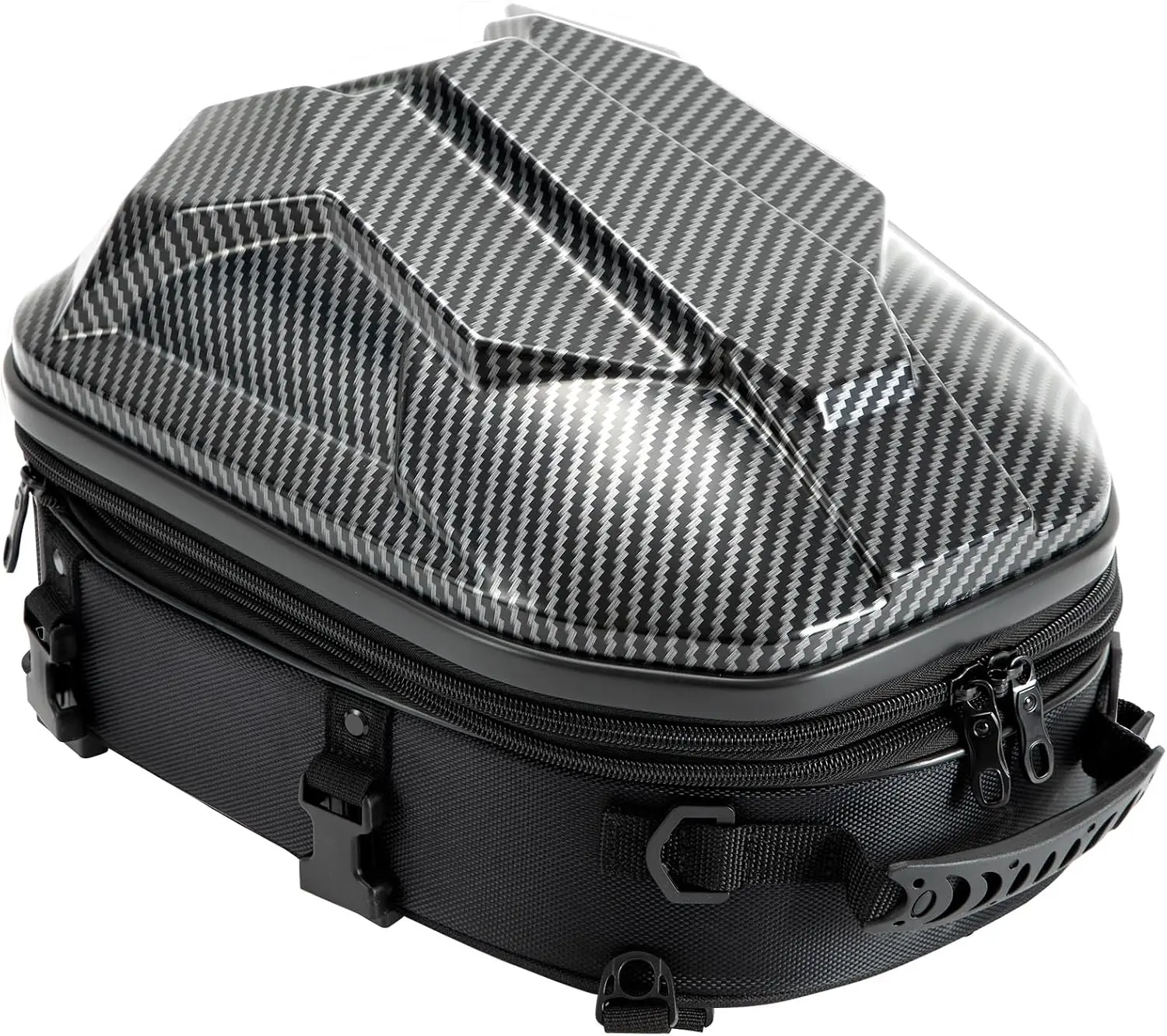 2-in-1 Motorcycle Tail Bag Backpack, Helmet Storage Carrier, Dual Purpose Motorbike Rear Luggage Pack