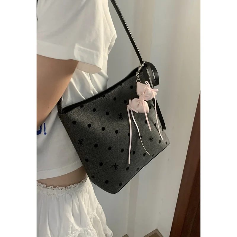 

Trendy Summer 2024 Canvas Handbag Women's Underarm Bag Single oulder Bag andmother Sle Faionable op Bag ape
