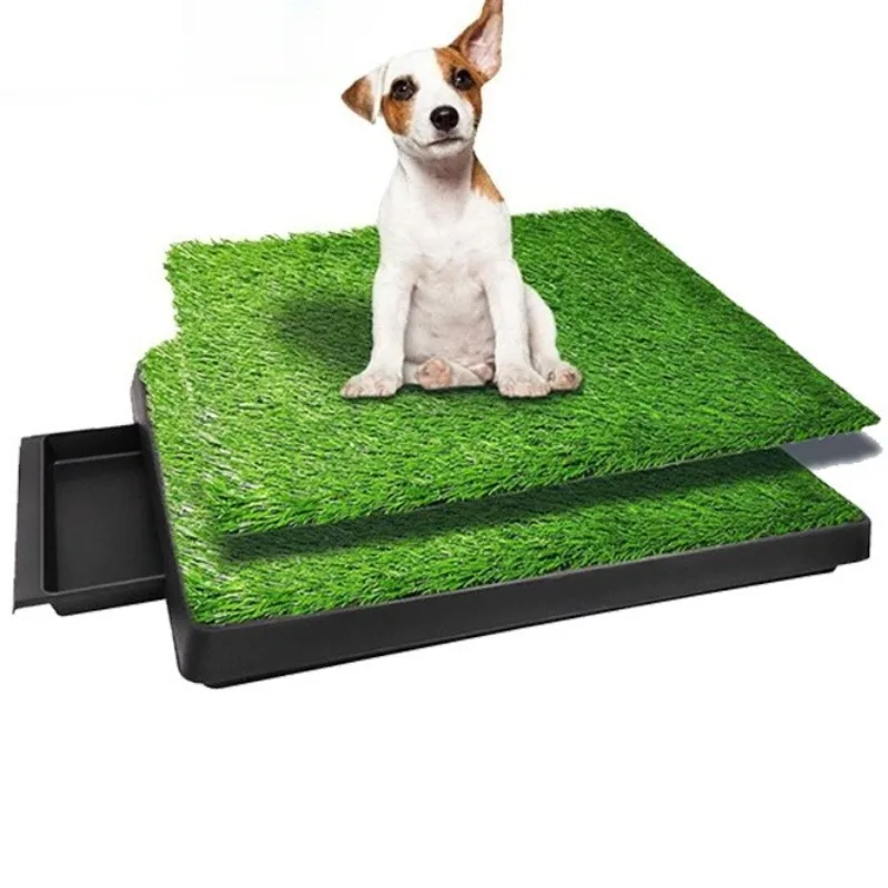 Simulated Lawn Dog Toilet Tray Indoor Urine Pad Dog Toilet Mat Grass Training Puppy Toilets Large Train Cleaning Pets Supplies